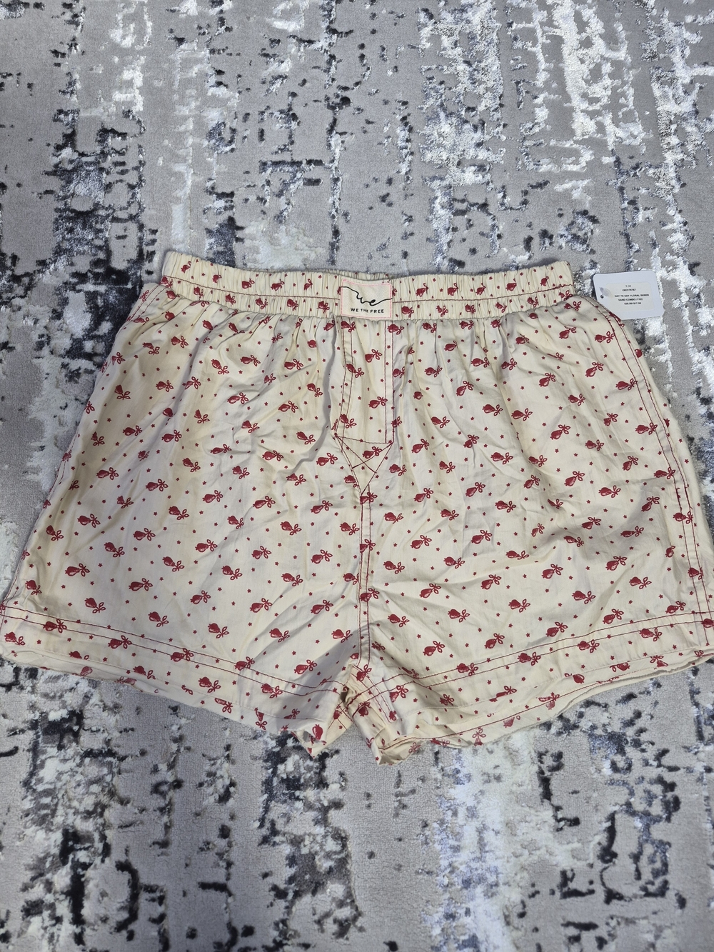 Free People women Day to Day Floral Boxer Shorts sleepwear S cotton Nwt